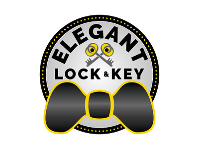 Elegant Lock and Key Logo | Locksmith Scranton, PA key lock locksmith logo