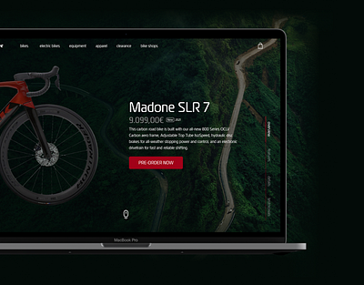 Madone SLR 7 Landing Page bike branding dailyui 003 dailyuichallenge desktop ecommerce figma interface landingpage mobile nature product design prototype prototypes single page sports ui