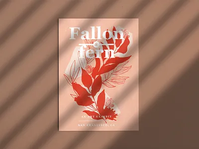 Fallon and fern fallon fern flat design flat illustration flowers illustration illustration art illustration design poster poster a day poster art procreate art red