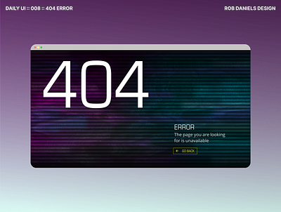 Daily UI :: 008 :: 404 Error 404 404 error daily ui dailyui error web design
