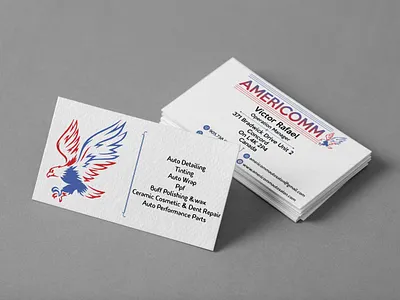 Americom B.Card branding colortheory design graphic design typography