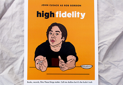 High Fidelity 11" x 17" Poster adobe illustrator high fidelity illustration john cusack logo minimal poster poster design retro vector