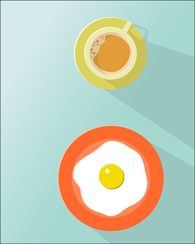 Breakfast Egg adobe illustrator breakfast egg illustrator vectorart