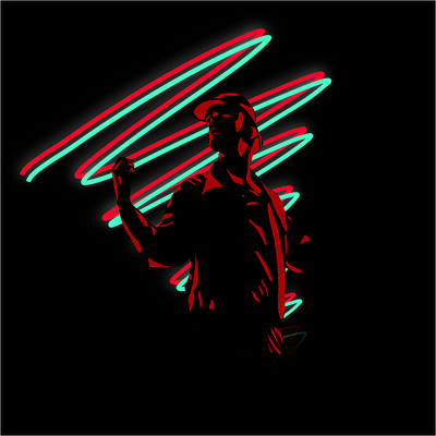 Neon Madeon design illustration madeon neon retro