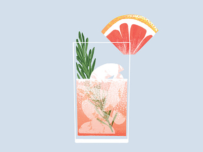 Greyhound beverage cocktail drink editorial fruit illustration lifestyle