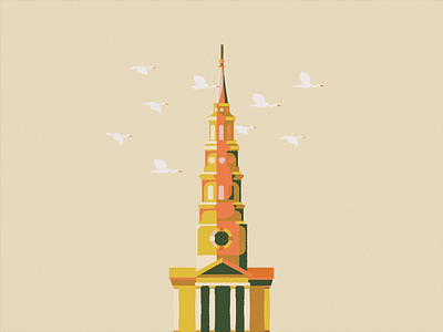 Charleston Illustration architecture colorway illustration illustrator texture vector illustration