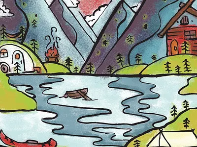 outdoor illustration 2 design illustration illustrator mountain illustration mountains outdoor outdoor industry vector