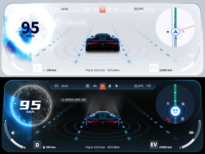 HMI gps board car dash gps hmi navigation ui ux