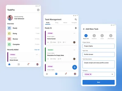 Exploration - Task Management App figma mobile app task management ui uidesign