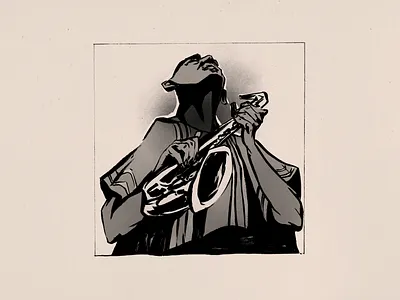 Tezeta (Nostalgia) by Mulata Astatke black and white brush pen design doodle drawing ethiopia illustration indian ink ink ink pen inktober inktober2020 jazz mulata astatke newspaper newspapers nostalgia pentel pentel brush tezeta