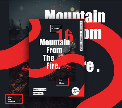 Fire Mountain——Graphic practice works poster