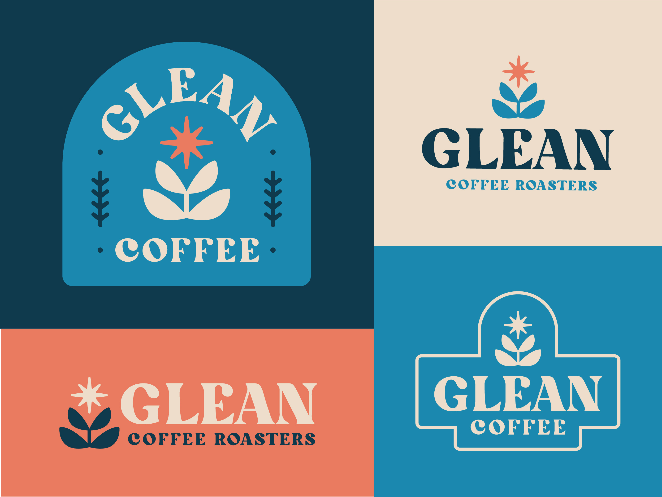 Example of Glean Coffee Branding