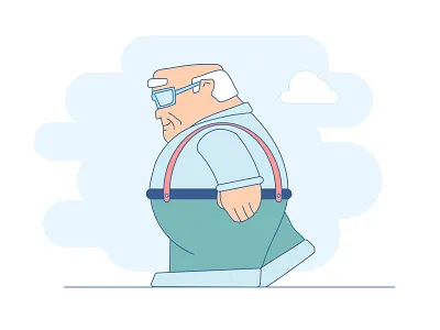Old Man art character creative design illustration old man ui