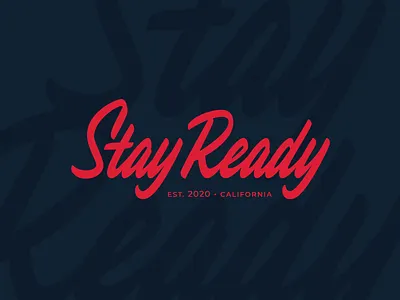 Stay Ready brand branding design hand lettering identity lettering logo logotype mark sport vetoshkin