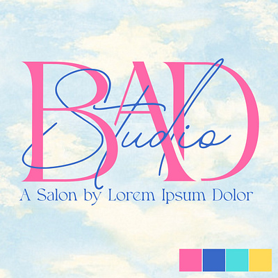 Studio BAD 80s branding logo makeup makeup artist studio