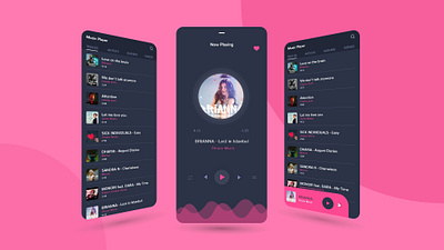 Music Player Design app app design apple application creative app music music app music player ui ui ux uidesign uiux user experience userinterface ux