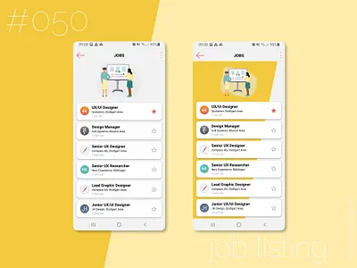 DailyUI 050 android app daily ui daily ui 050 dailyui dailyui 050 dailyui050 dailyui50 dailyuichallenge feedbackplease halfwaythere job job board job list job listing job portal job posting job search jobs list ux designer
