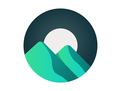 Mountains illustration juanchit logo moon mountain night studiomark synthesis