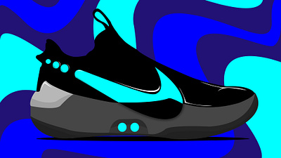 sepatu art design illustration landscape design nike shoes vector