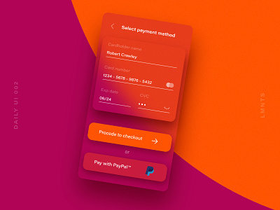 Checkout form app color colors daily ui design gradient icon design illustration logo mobile mobile app mobile design mobile ui ui ux vector