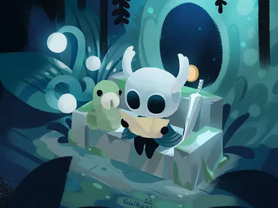 Hollow Knight blue illustration
