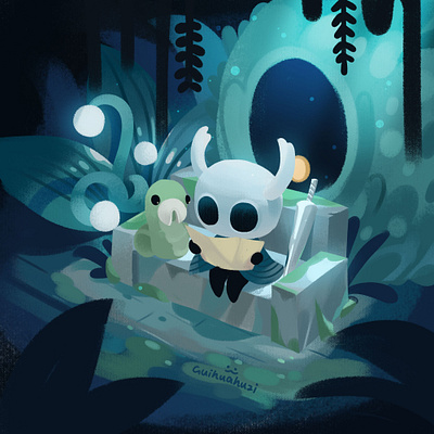 Hollow Knight blue illustration