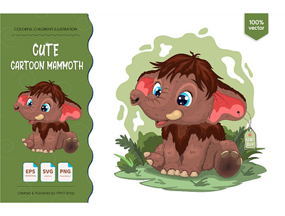 Cute cartoon mammoth baby mammoth cartoon mammoth cartoon mammoth paint home decor kids art project mammoth animal svg mammoth applique mammoth clip art mammoth clipart mammoth illustration mammoth print png graphic print