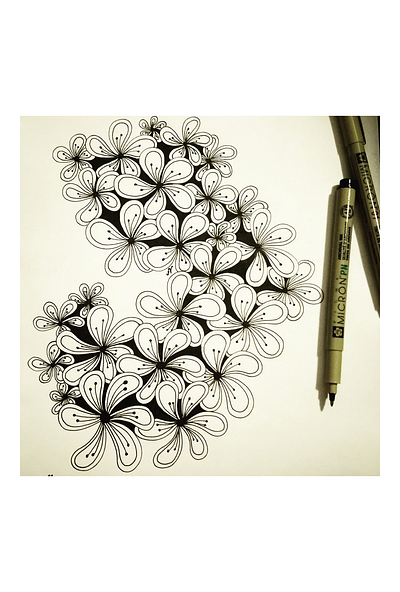 Flowersss flowers zentangle