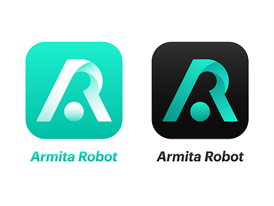 Armita Robot App Icon a app brand branding design font design icon illustration illustrator layout logo r robot ui