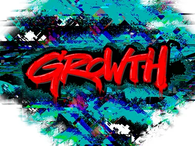 Growth calligraphy design glitch glitchart lettering lettering art logodesign logotype typography