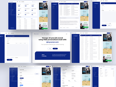 Job Portal Web activity feed career 2020 career dashboard career page contact details dashboard email campaign email design job app job application job board job listing job portal job search message mycareer persona portal portal design social profile