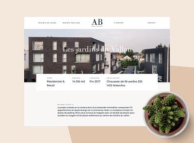 Case Study AB Real Estate about branding case study casestudy estate figma header logo minimal navigation project realestate ui website