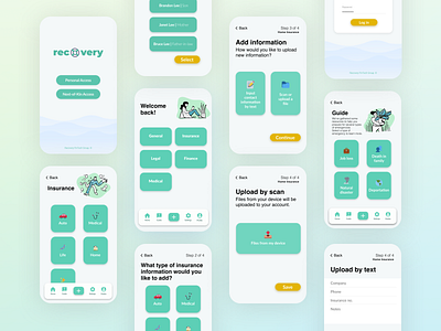 Emergency Document Storage App branding document emergency finance fintech fintech app minimal mobile productdesign storage ui ui design ux visual design