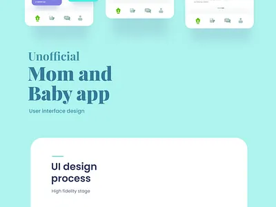 Mom and Baby app : UI design with cute Illustrations app branding cute illustration design flat illustration flatdesign icon icon design illustration logo typography ui ui design ux