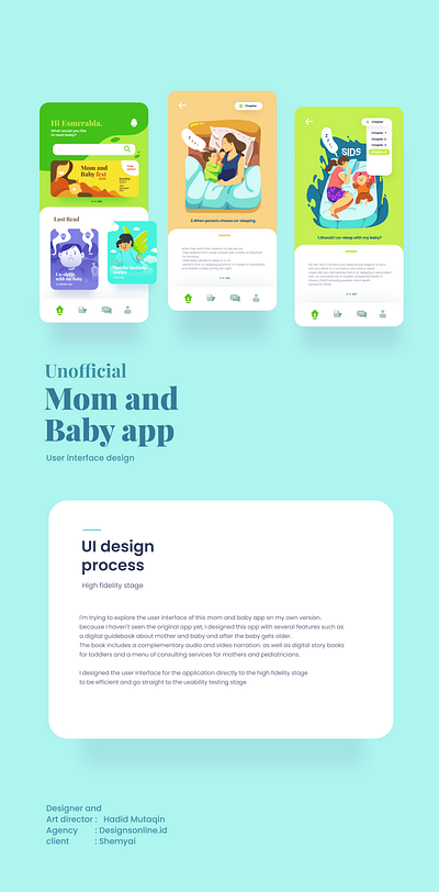 Mom and Baby app : UI design with cute Illustrations app branding cute illustration design flat illustration flatdesign icon icon design illustration logo typography ui ui design ux