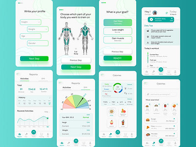 Training App app design ui ux