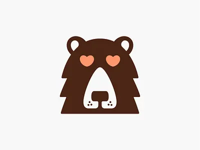 Love Bear! animal bear brand brand identity branding cute forest geometric heart icon illustration logo logo design logodesign love mark playful symbol visual identity wild