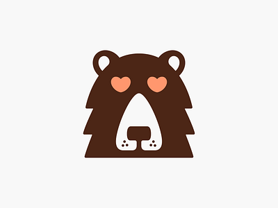 Love Bear! animal bear brand brand identity branding cute forest geometric heart icon illustration logo logo design logodesign love mark playful symbol visual identity wild