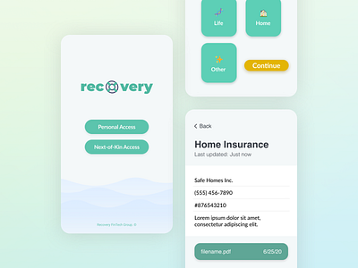 Emergency Document Storage App branding document emergency finance fintech fintech app minimal mobile product design storage ui design ui designer ux visual design