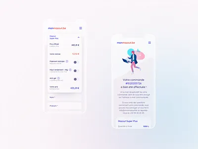 monmazout.be dropdown form form design form field mobile mobile ui online order price shadow