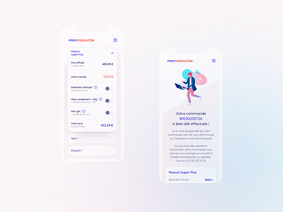 monmazout.be dropdown form form design form field mobile mobile ui online order price shadow
