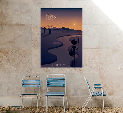 Book Day Poster 2018 book book day color creative culture design don quijote gradient graphic design illustration knowledge la rioja natural poster poster art poster design simple sunrise sunset wine