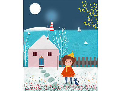 winter design flat illustration illustration