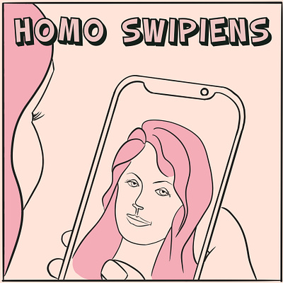 Cover Homo Swipiens app illustration logo podcast