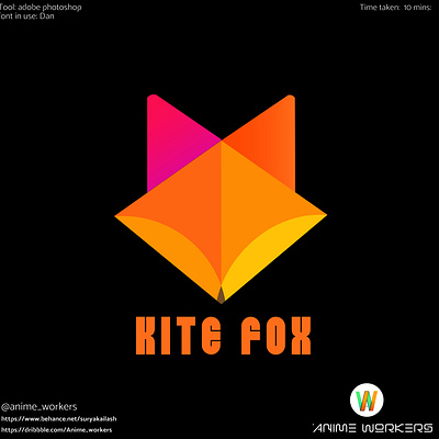 KITE FOX animation app design icon illustration typography ui ux vector web