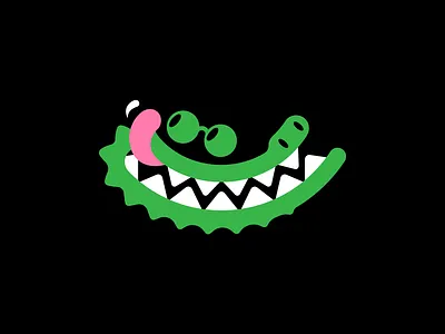 Hard Croc. Logo design branding burger croc design eat geometric illustration logo pizza sign vector