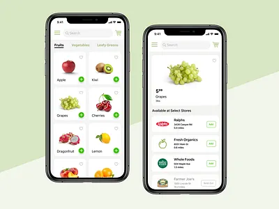 Grocery Finder App designchallenge grocery app shop local sustainability ui ux uidesign
