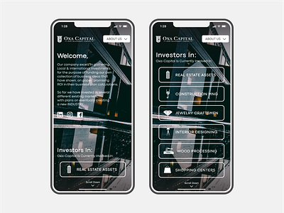 Oxa-Capital Mobile/Web adobe adobe illustrator apple asset management business clean design corporation illustrator informational iphone xs max mobile ui mobile ui design mobile website typography ui website website design