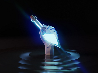 Potion of the last hope 3d elixir game game asset illustration low poly lowpoly model potion props
