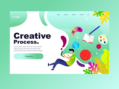 Landing Page design design illustration